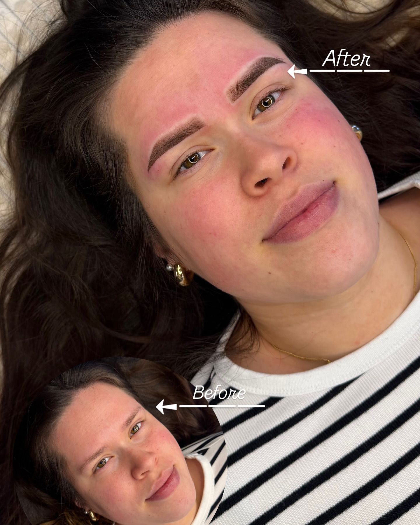 Wenkbrauwen voor en na powderbrows