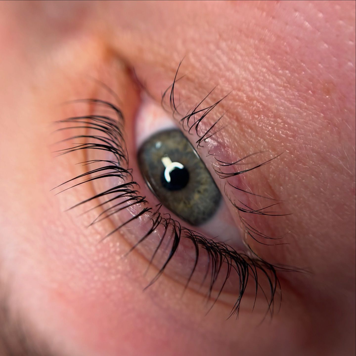 Lashlift, groen oog